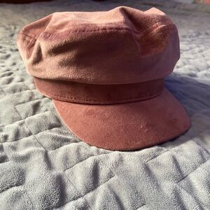 Pink Suede Cap